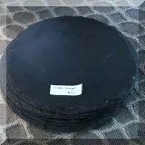 K23. Set of 8 round slate chargers. - $32 